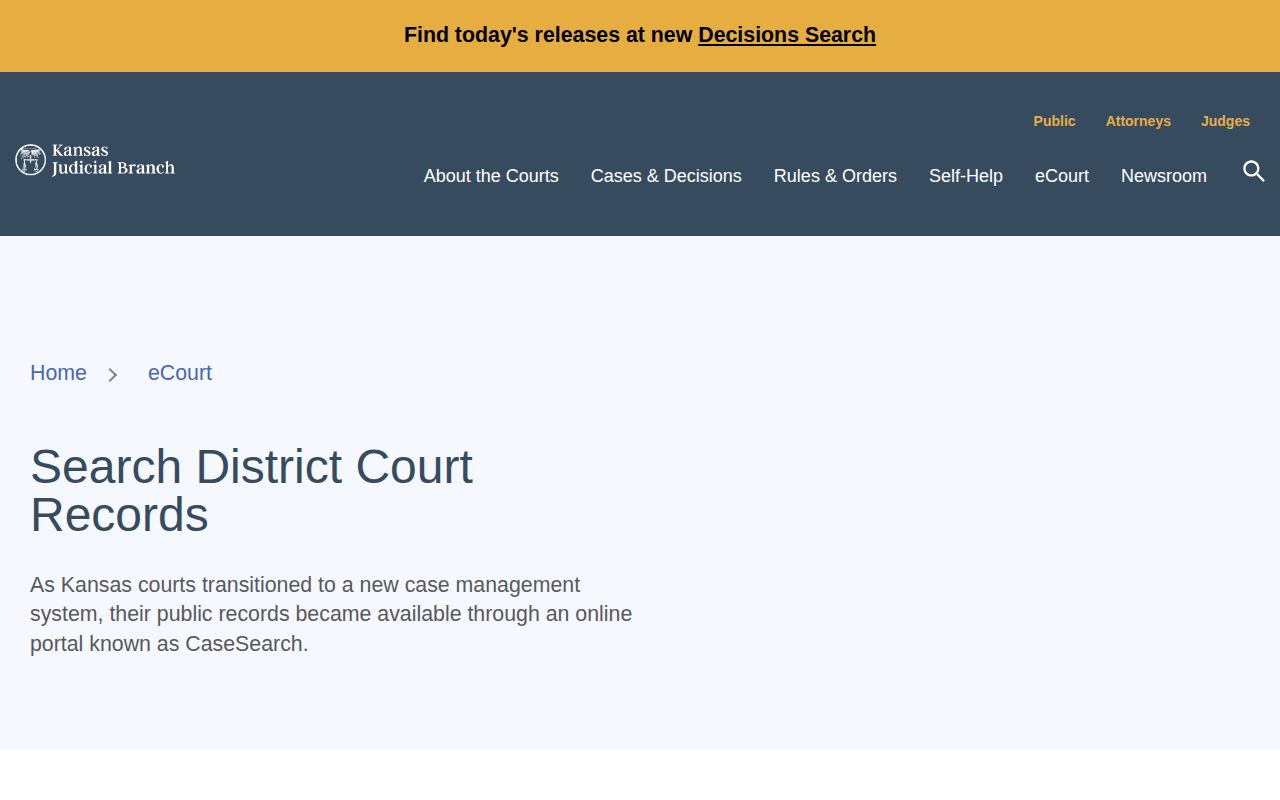 Kansas district court instructions for Harvey County arrest case dispositions